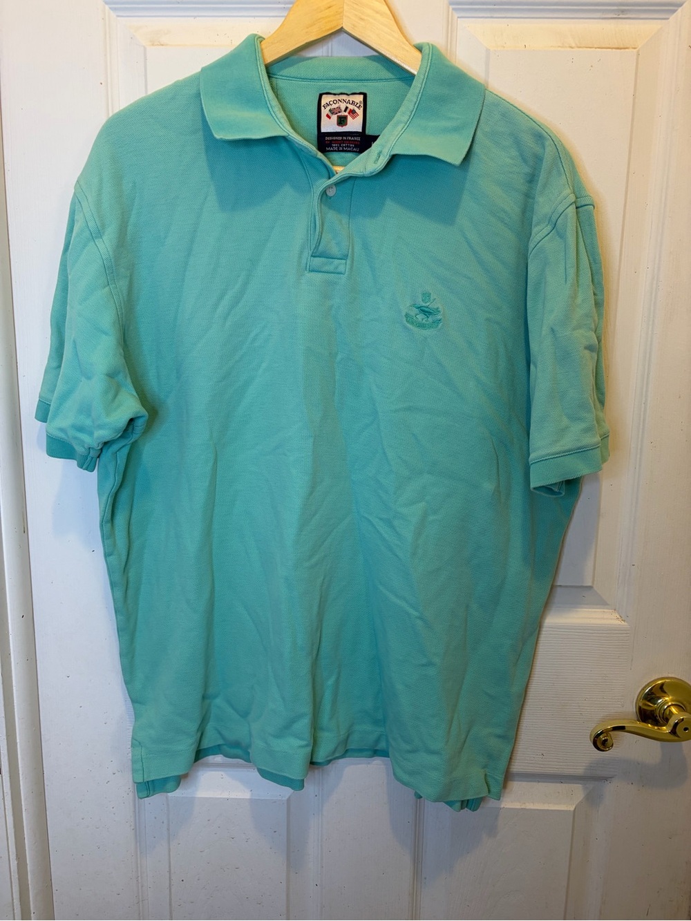 Faconnable Men's Polo in Aqua